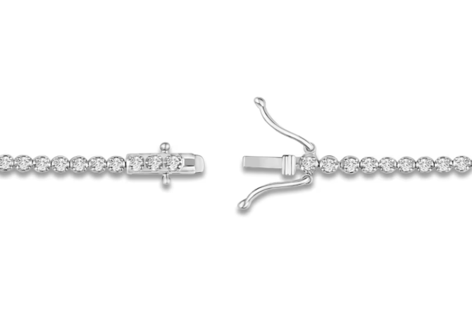 1.5 Carat Lab-Created Diamond Tennis Bracelet in 14K White Gold | SimplyIn Diamonds - Image 2